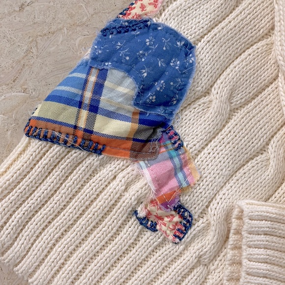 NWT Polo Ralph Lauren Patchwork Cable Knit Pima Cotton Sweater. - Picture 10 of 12